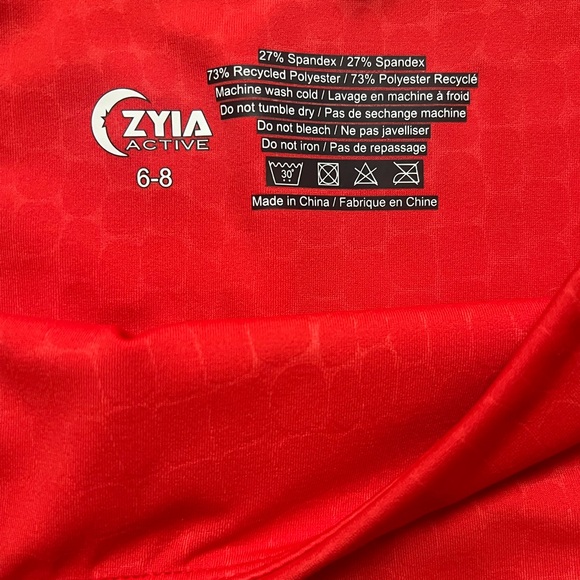 ZYIA Red Scales Pocket Light n Tight High Rise Leggings 28” - Picture 9 of 9